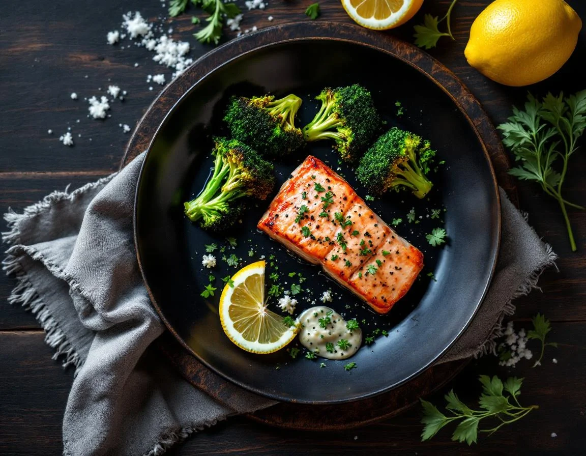 Baked Salmon & Broccoli